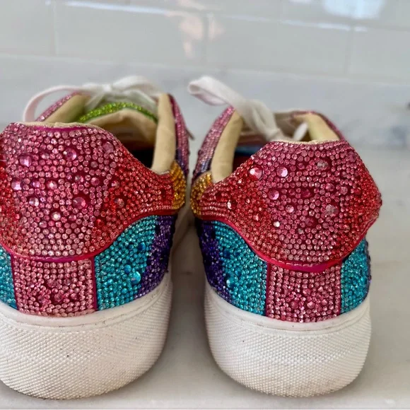 Betsey Johnson Crystal-Embellished Women's Sneakers 9 - Picture 3 of 7